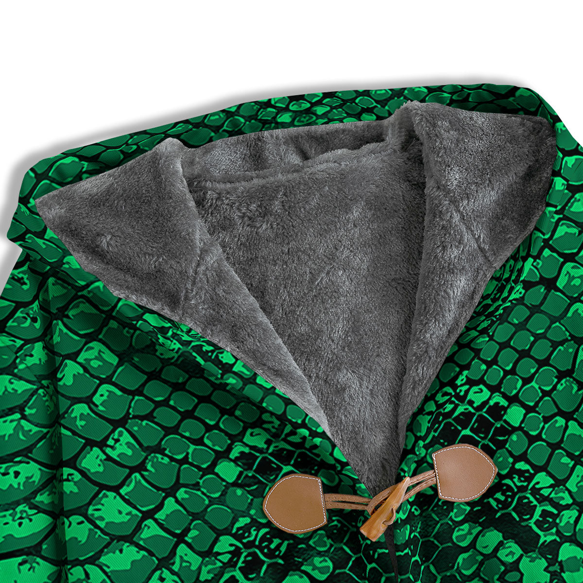 Snakeskin Black And Lime Green Print Men's Windbreaker Jacket-grizzshop