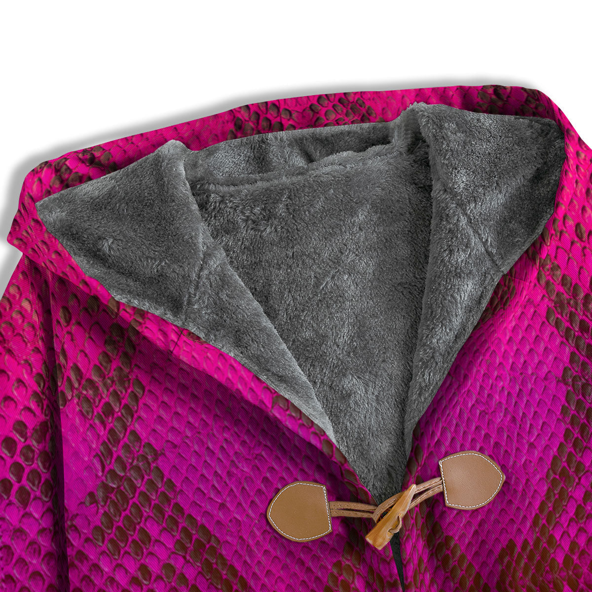 Snakeskin Black And Pink Magenta Print Men's Windbreaker Jacket-grizzshop