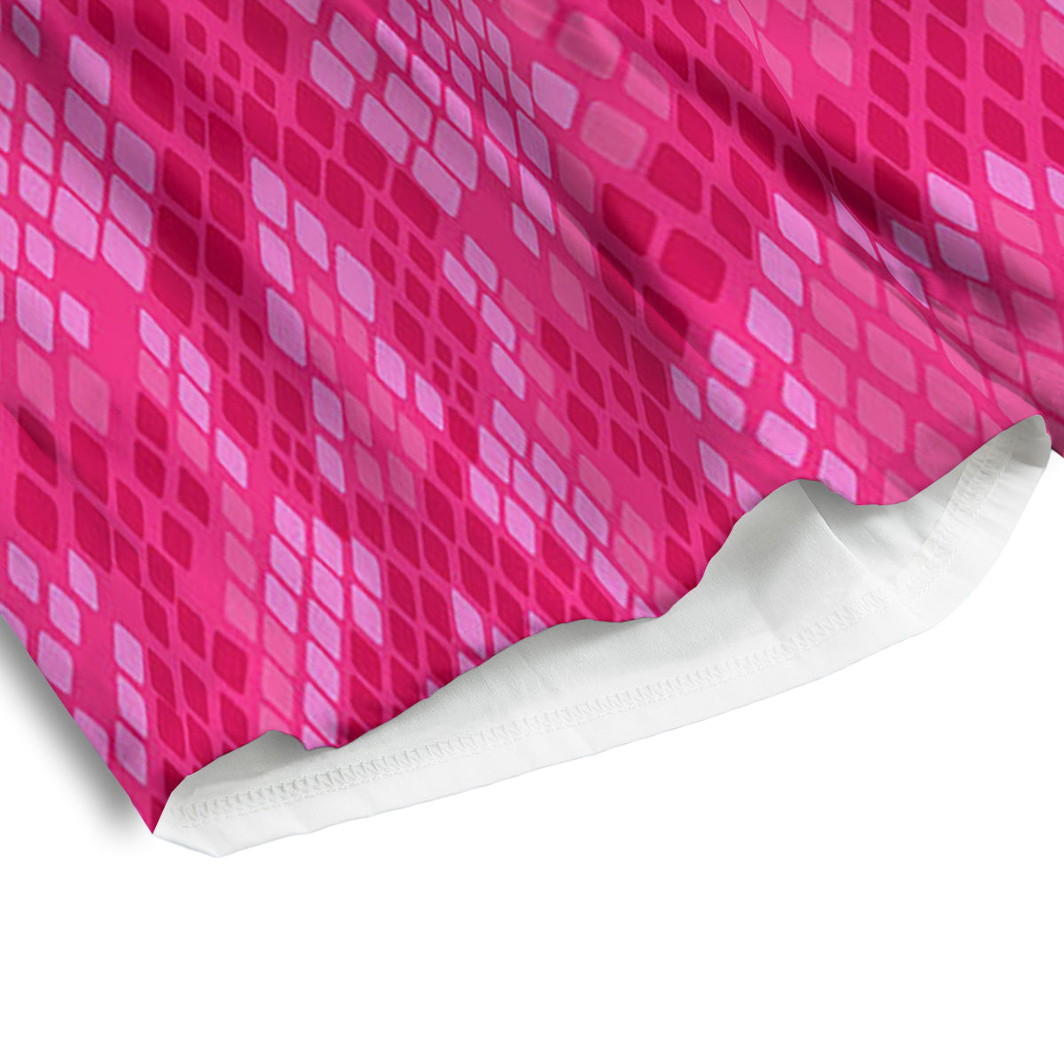 Snakeskin Black And Pink Neon Print Men's Athletic Shorts