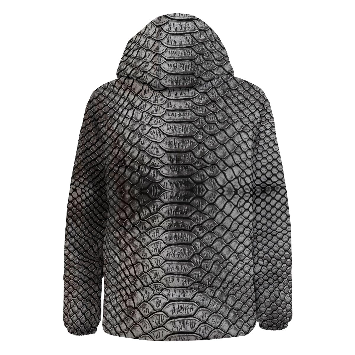 Snakeskin Black And Tan Print Pattern Down Jacket-grizzshop
