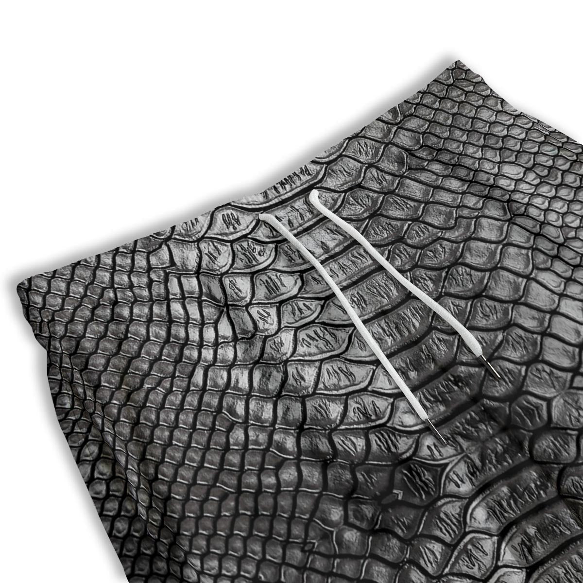 Snakeskin Black And Tan Print Pattern Men's Athletic Shorts