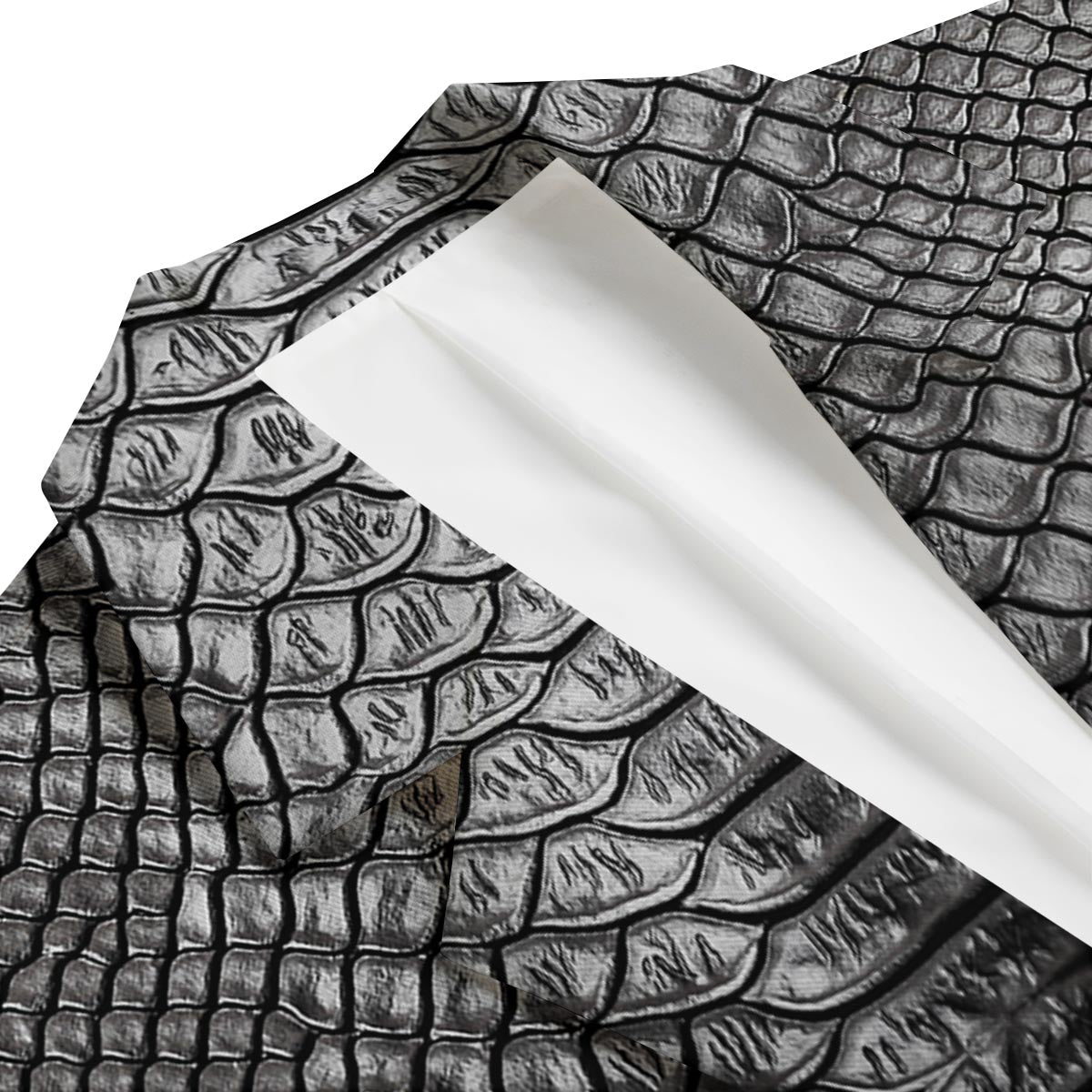 Snakeskin Black And Tan Print Pattern Men's Blazer-grizzshop