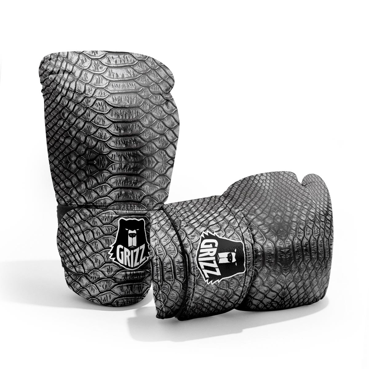 Snakeskin Black And Tan Print Pattern Pro Boxing Glove