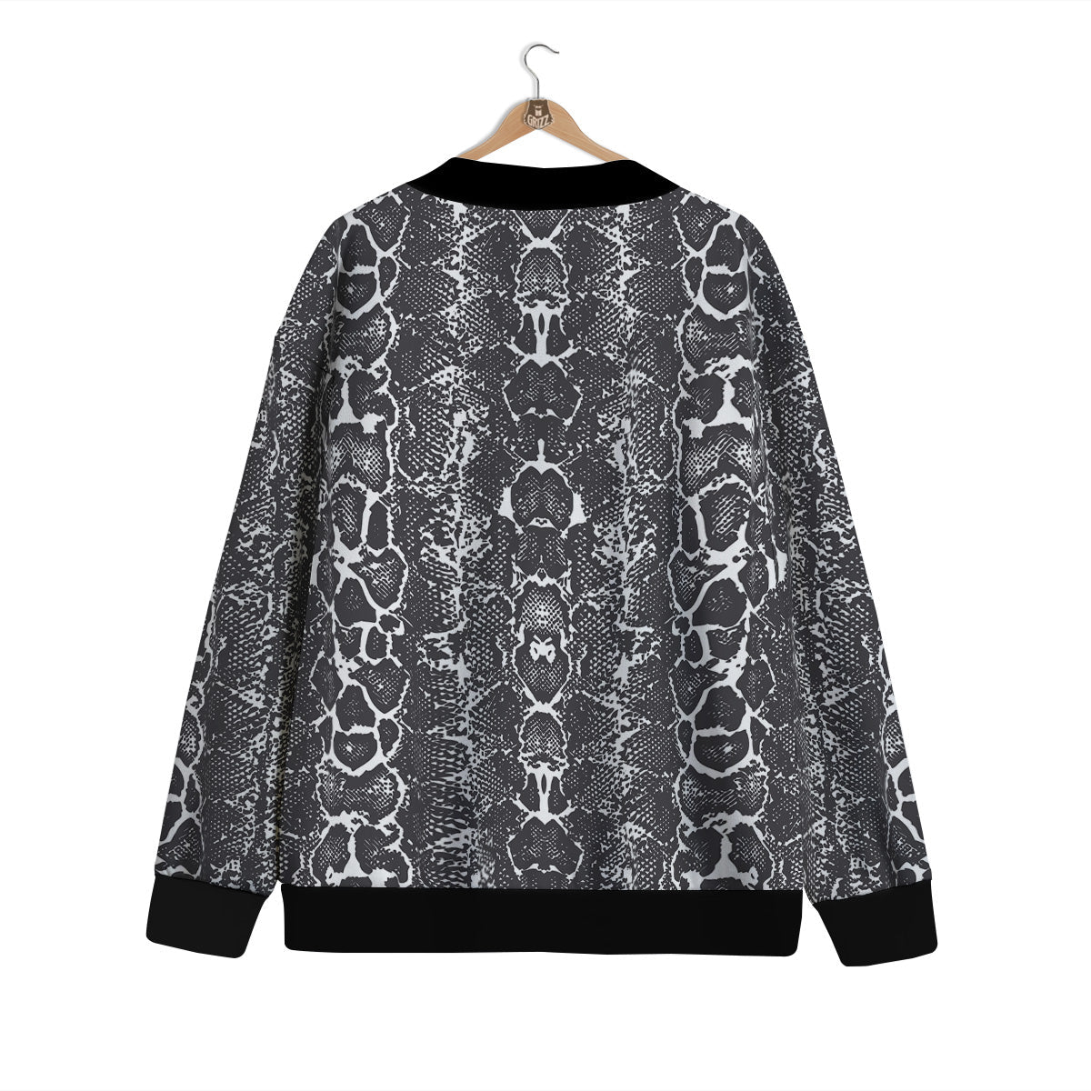 Snakeskin Black Print Cardigan-grizzshop