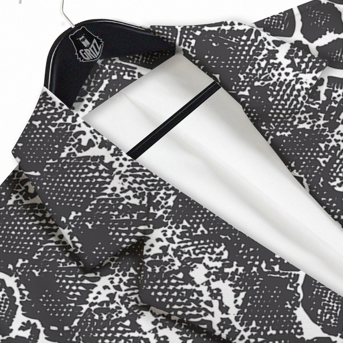 Snakeskin Black Print Men's Sport Coat-grizzshop