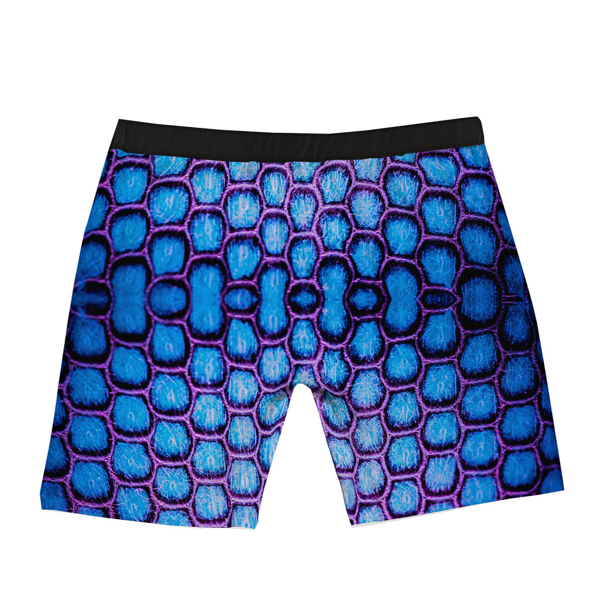 Snakeskin Blue And Purple Print Pattern Boxer Briefs-grizzshop