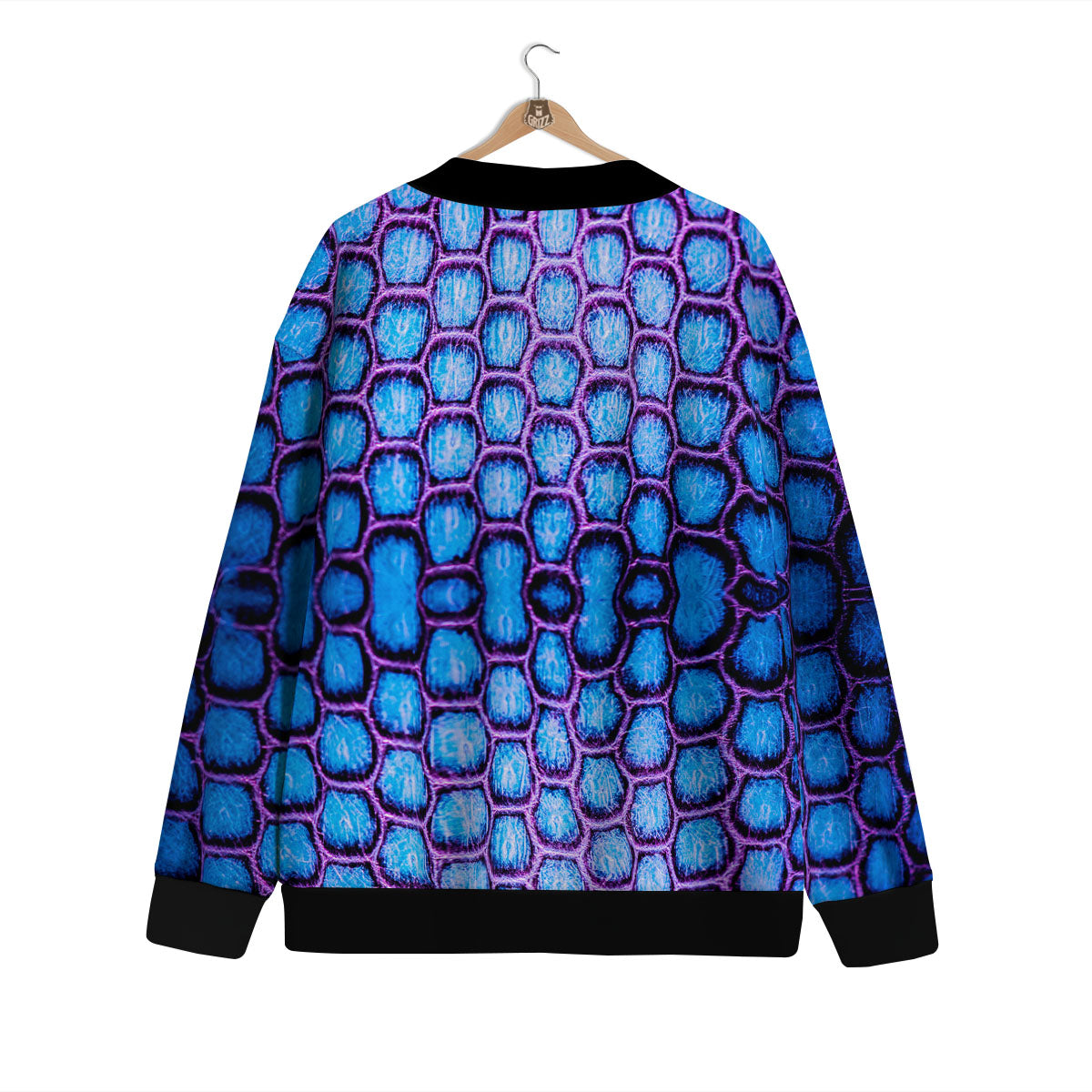 Snakeskin Blue And Purple Print Pattern Cardigan-grizzshop