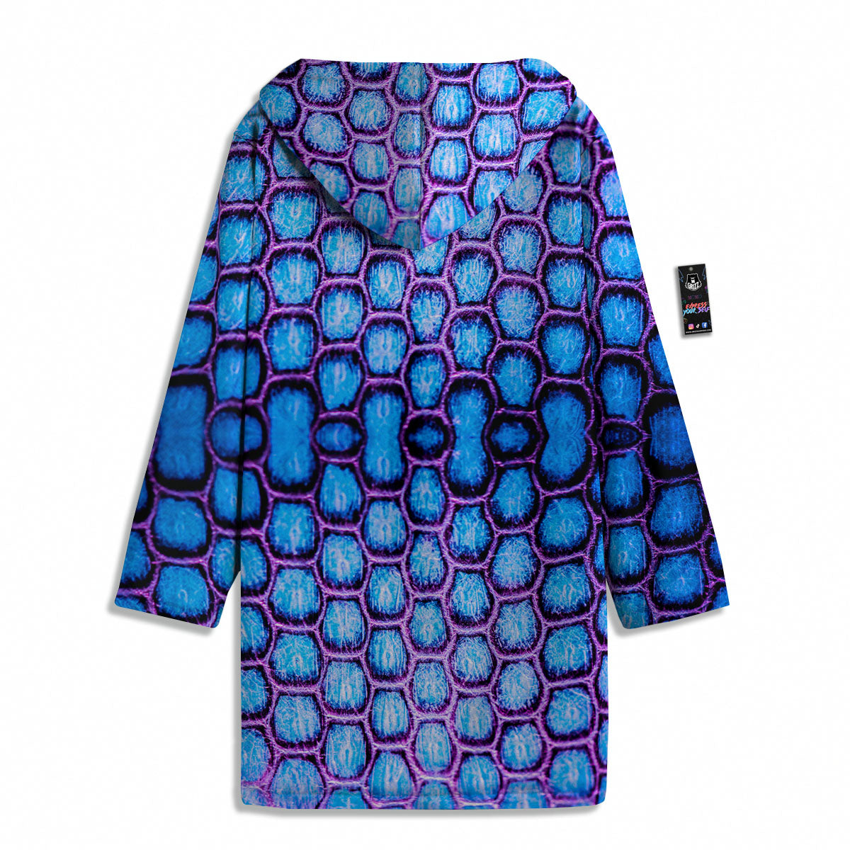 Snakeskin Blue And Purple Print Pattern Men's Windbreaker Jacket-grizzshop