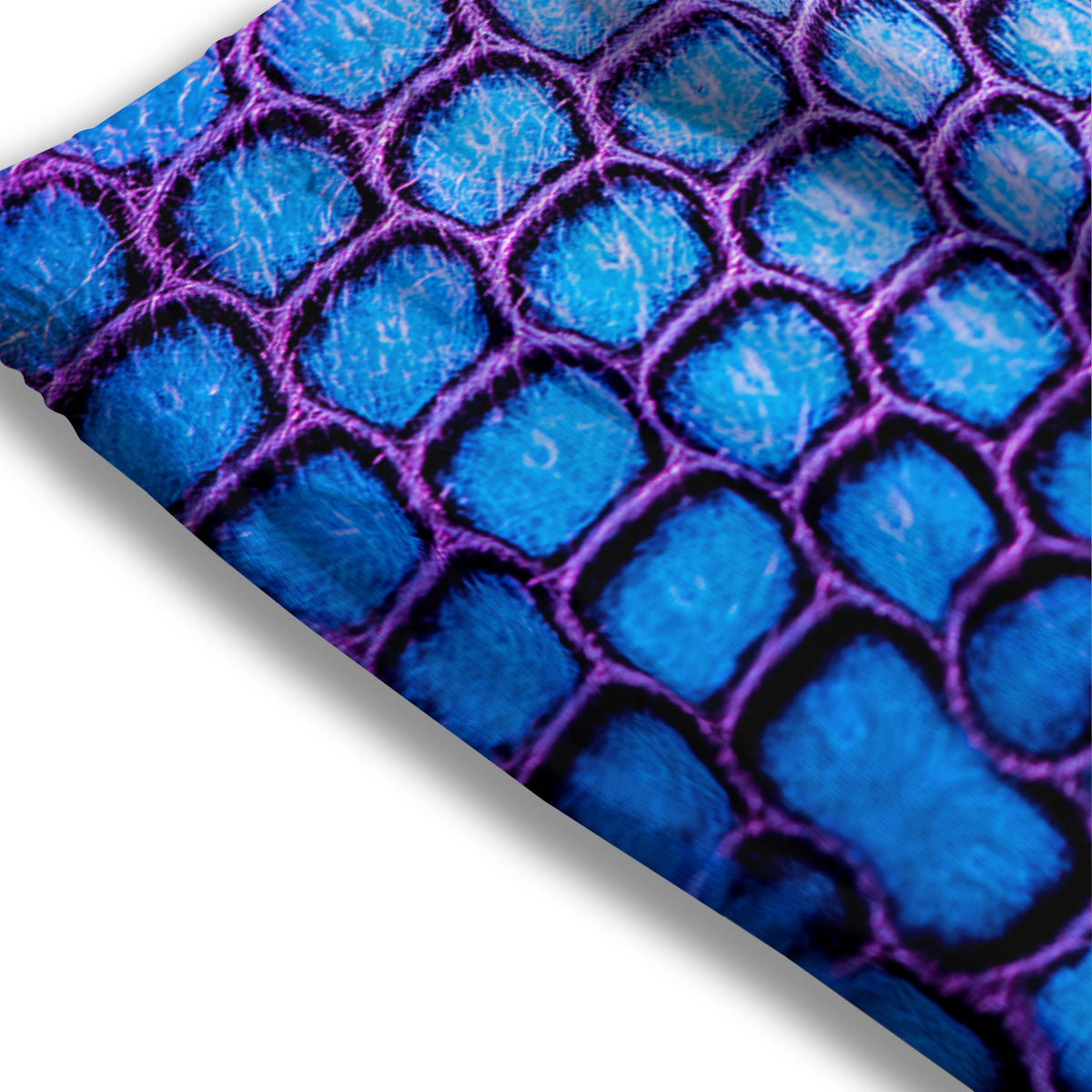Snakeskin Blue And Purple Print Pattern Mesh Shorts