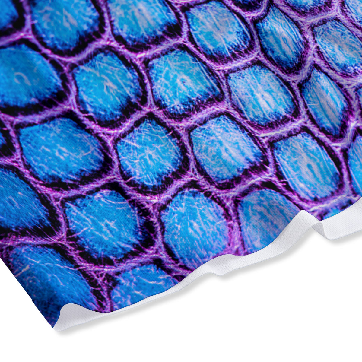 Snakeskin Blue And Purple Print Pattern Mesh Shorts