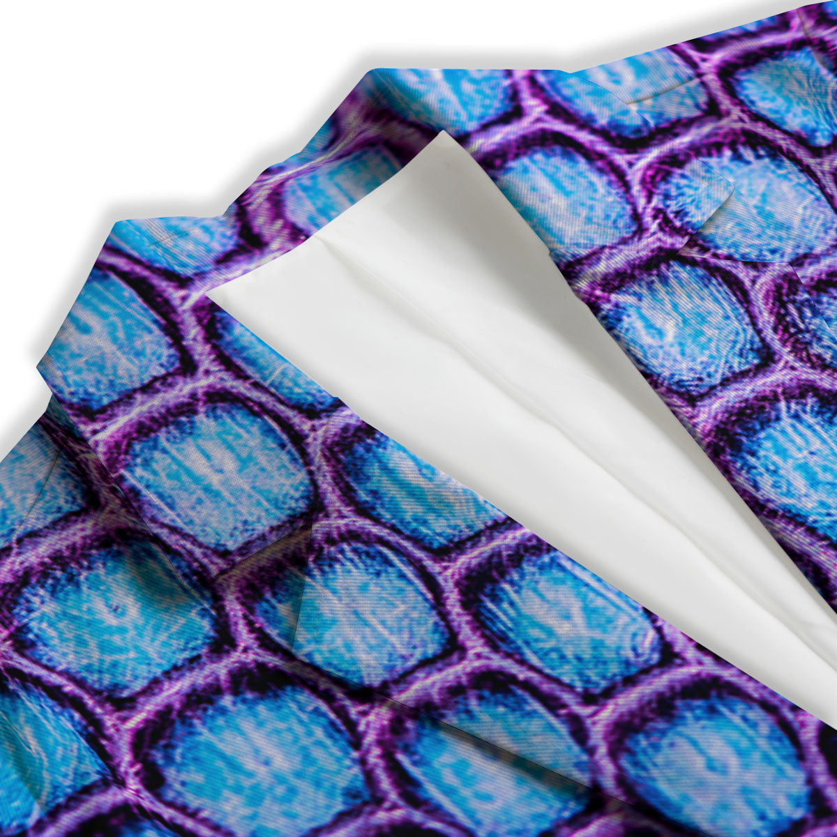 Snakeskin Blue And Purple Print Pattern Women's Blazer-grizzshop