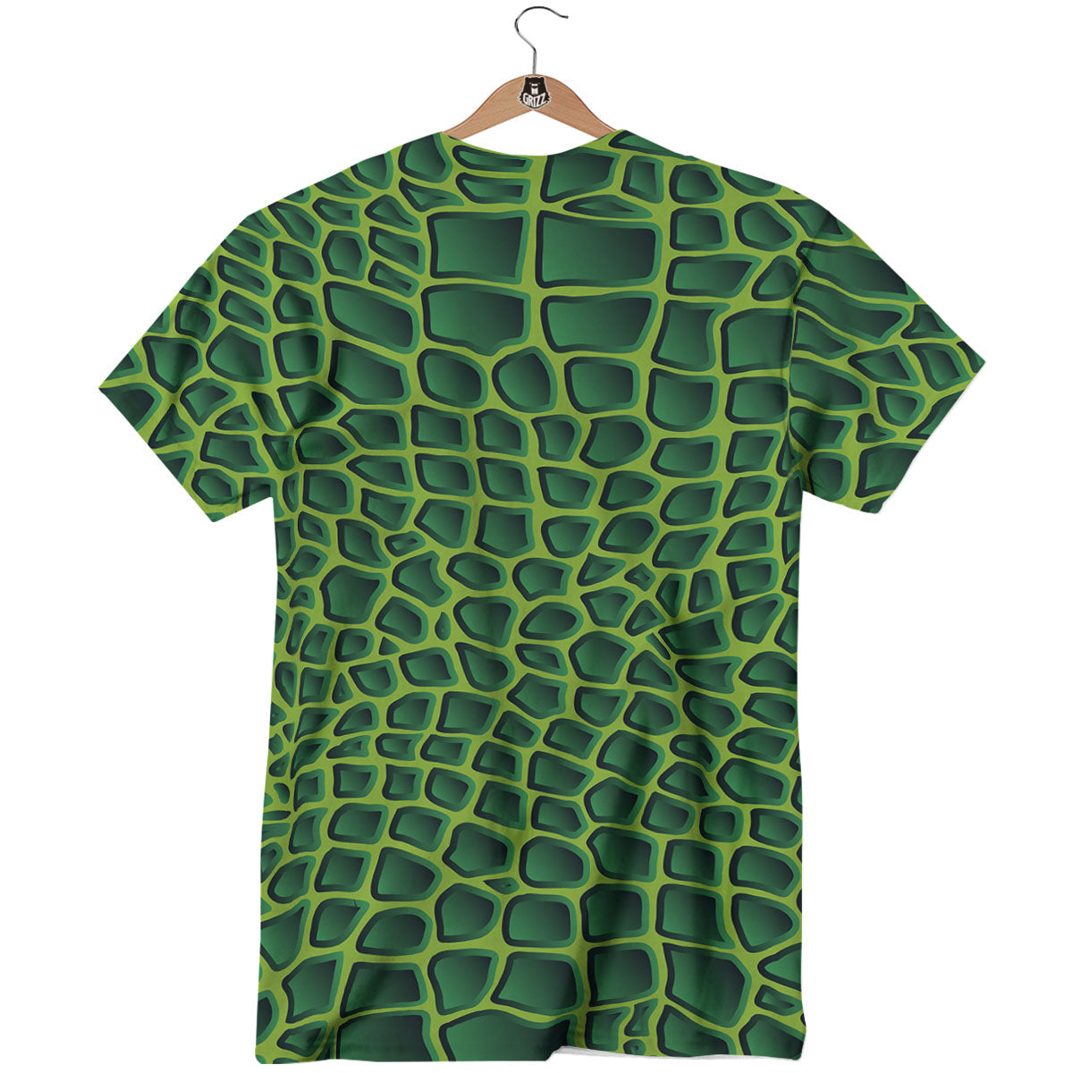Snakeskin Green Print T-Shirt-grizzshop