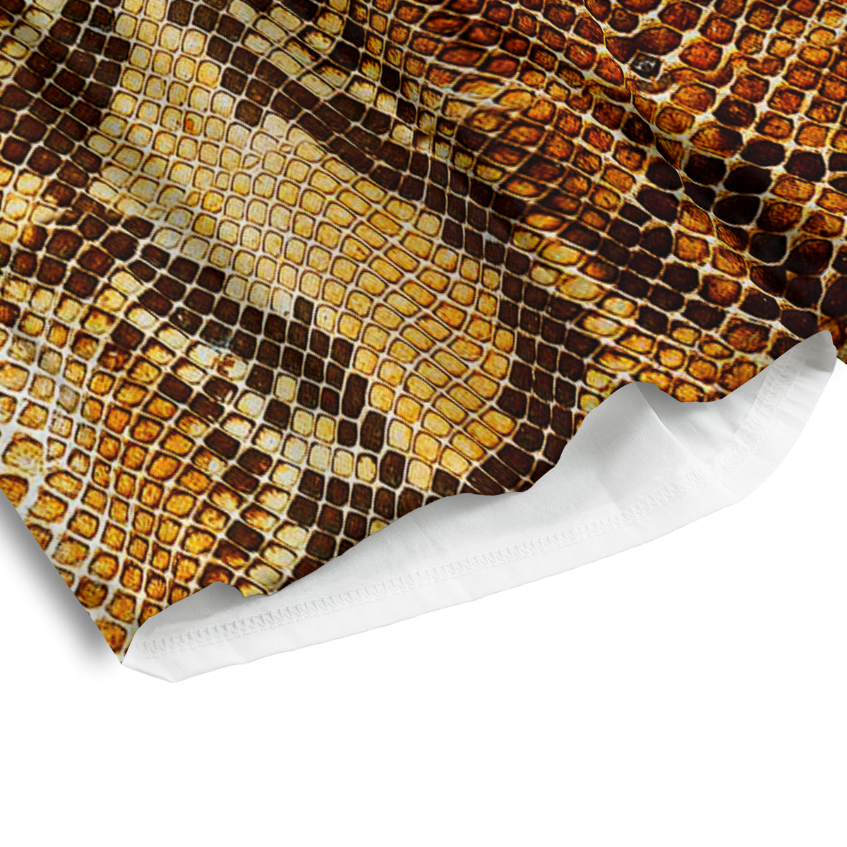 Snakeskin Leathers Print Men's Athletic Shorts