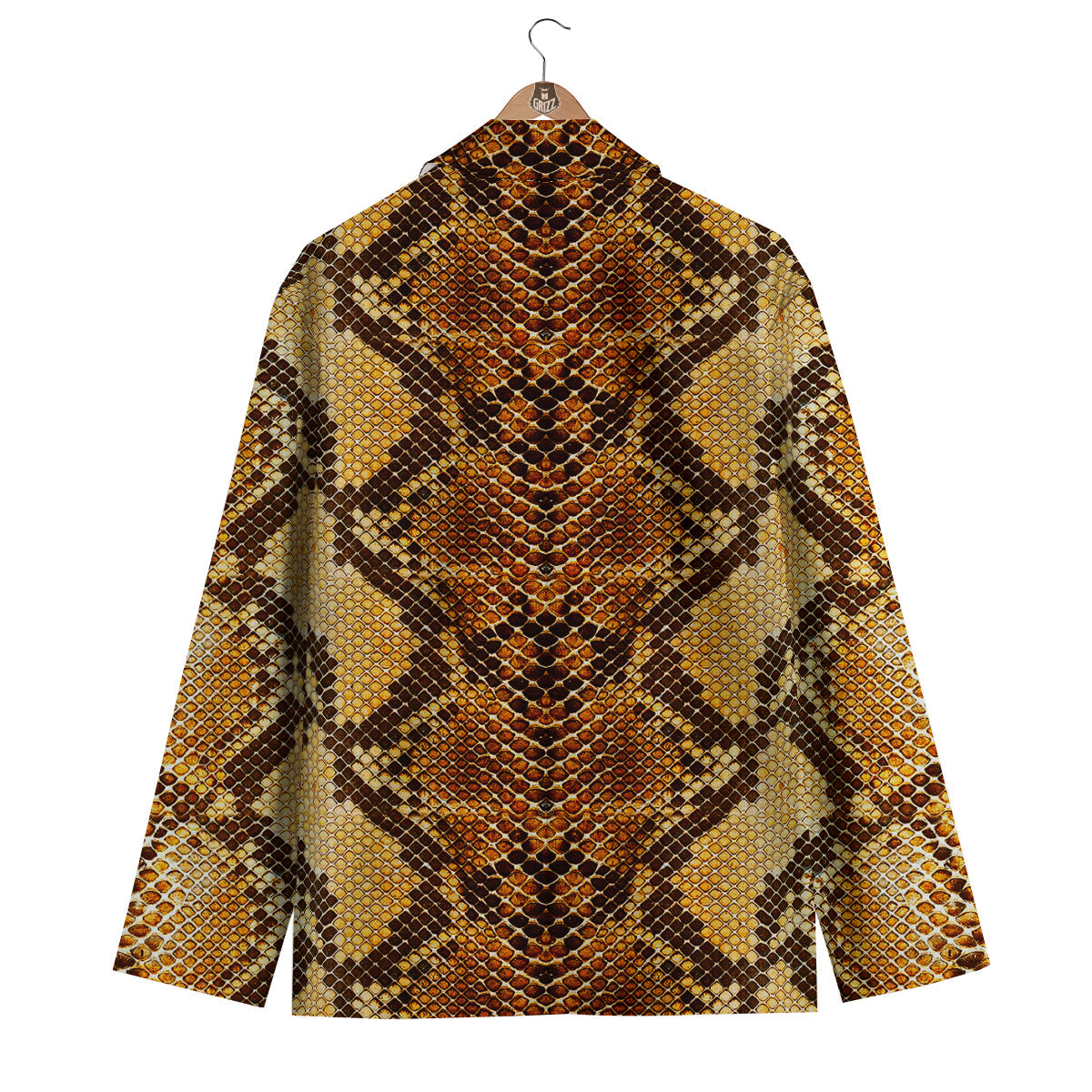 Snakeskin Leathers Print Men's Blazer-grizzshop