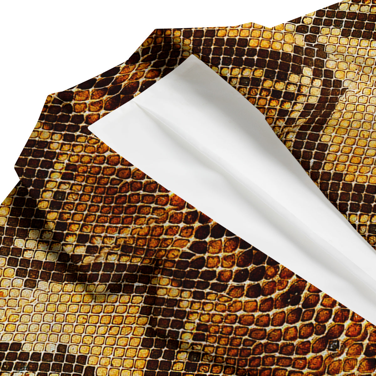 Snakeskin Leathers Print Men's Blazer-grizzshop