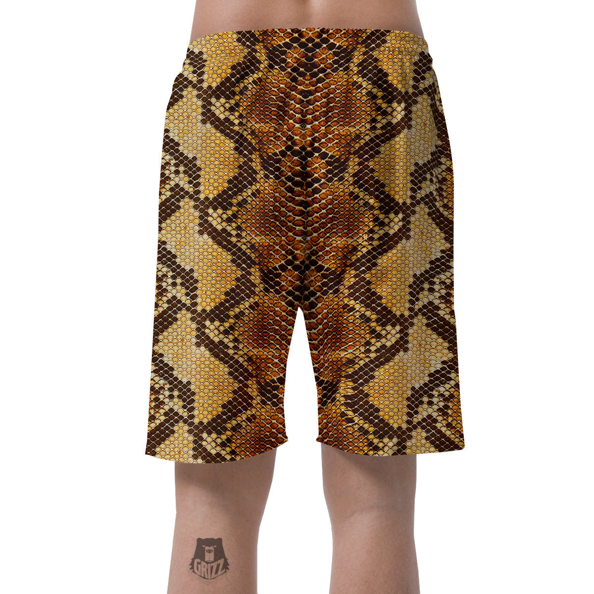 Snakeskin Leathers Print Men's Shorts-grizzshop