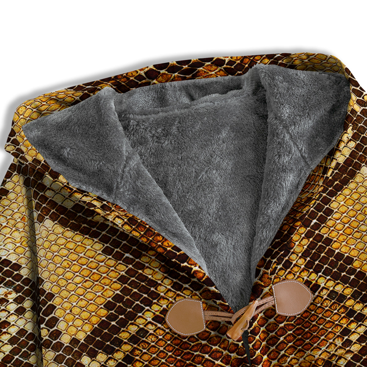 Snakeskin Leathers Print Men's Windbreaker Jacket-grizzshop