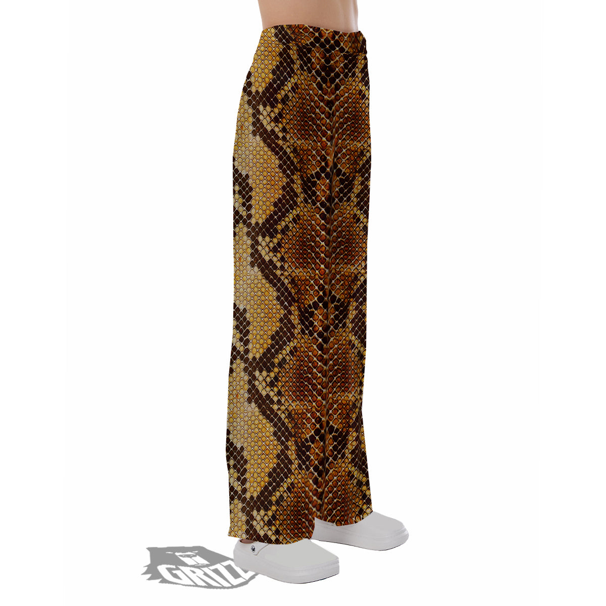 Snakeskin Leathers Print Pajama Pants-grizzshop