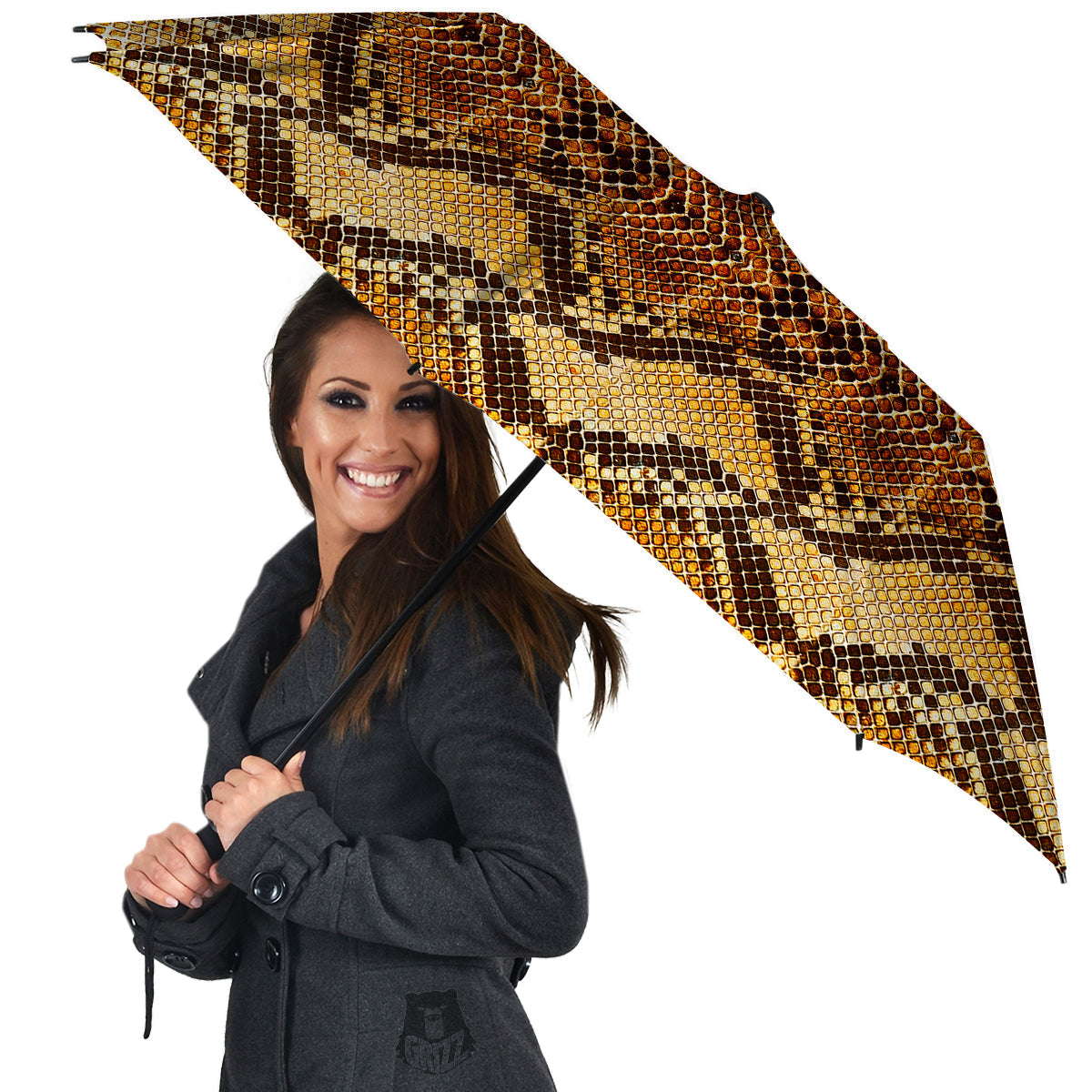 Snakeskin Leathers Print Umbrella-grizzshop