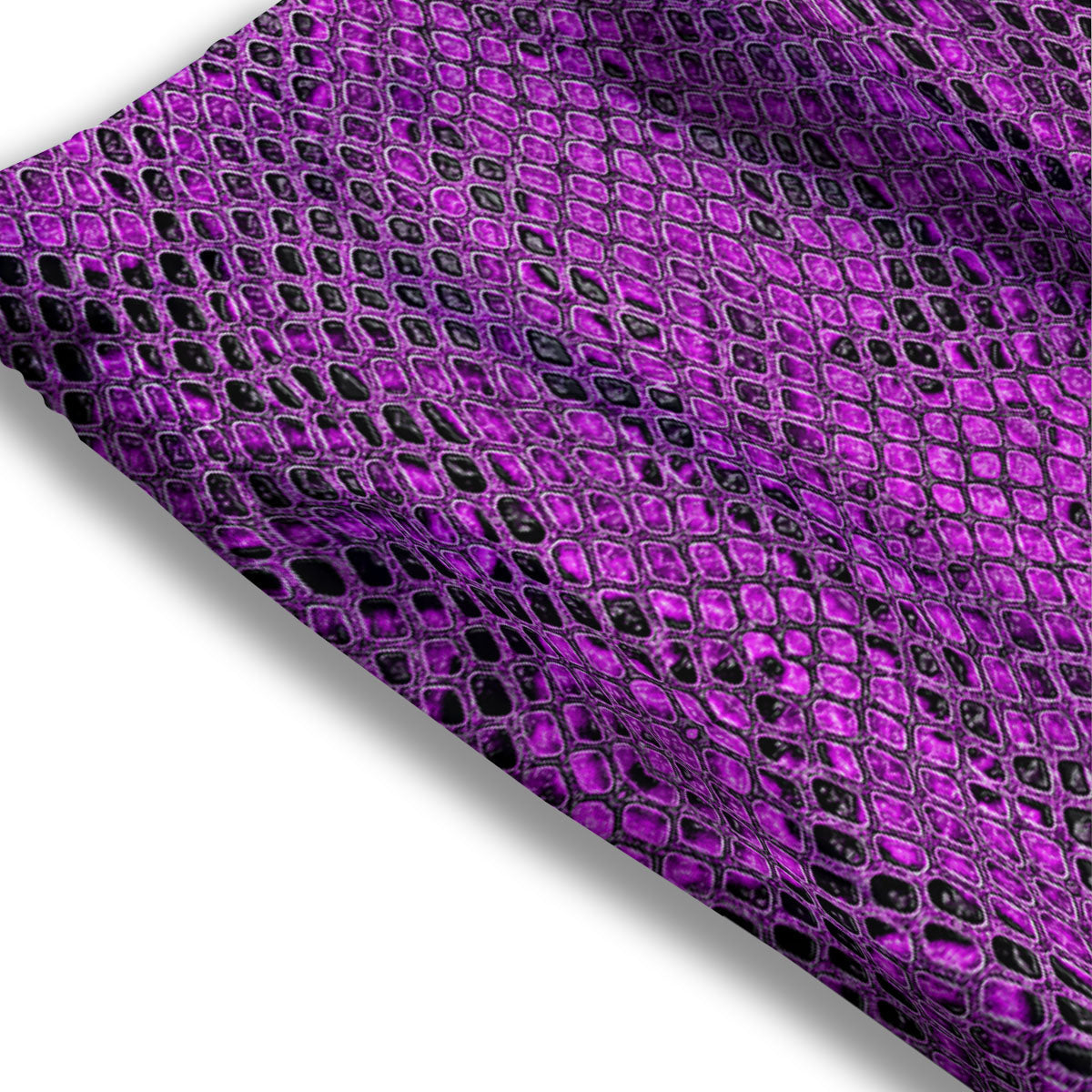 Snakeskin Purple Print Pattern Mesh Shorts