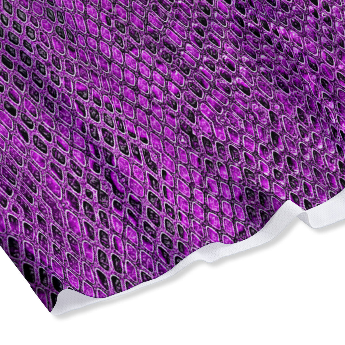 Snakeskin Purple Print Pattern Mesh Shorts