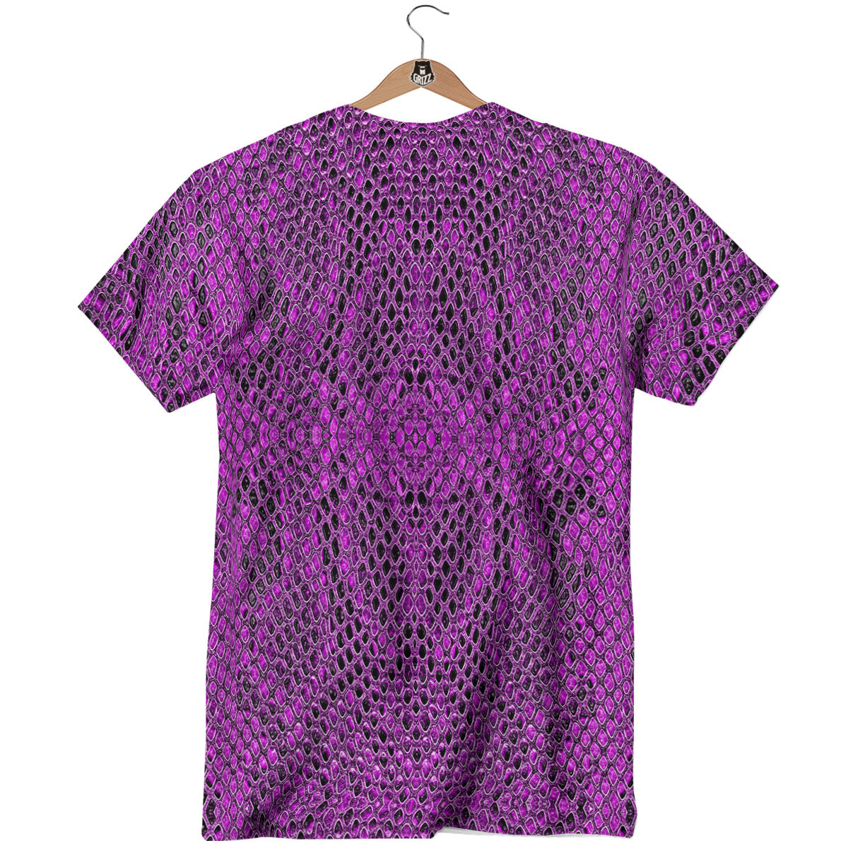 Snakeskin Purple Print Pattern T-Shirt-grizzshop