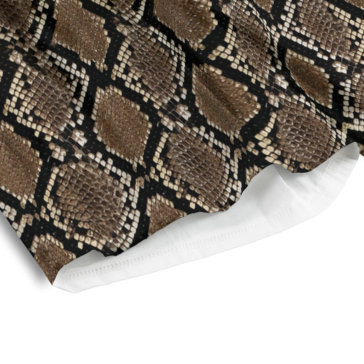 Snakeskin Python Brown Print Men's Athletic Shorts