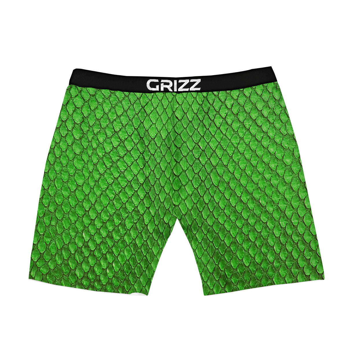 Snakeskin Python Green Print Boxer Briefs-grizzshop
