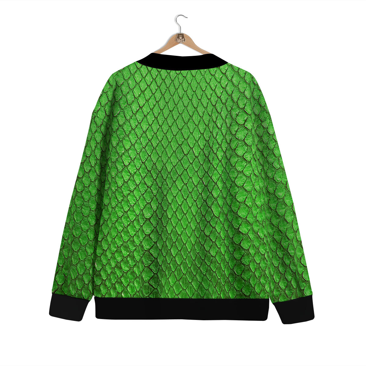 Snakeskin Python Green Print Cardigan-grizzshop