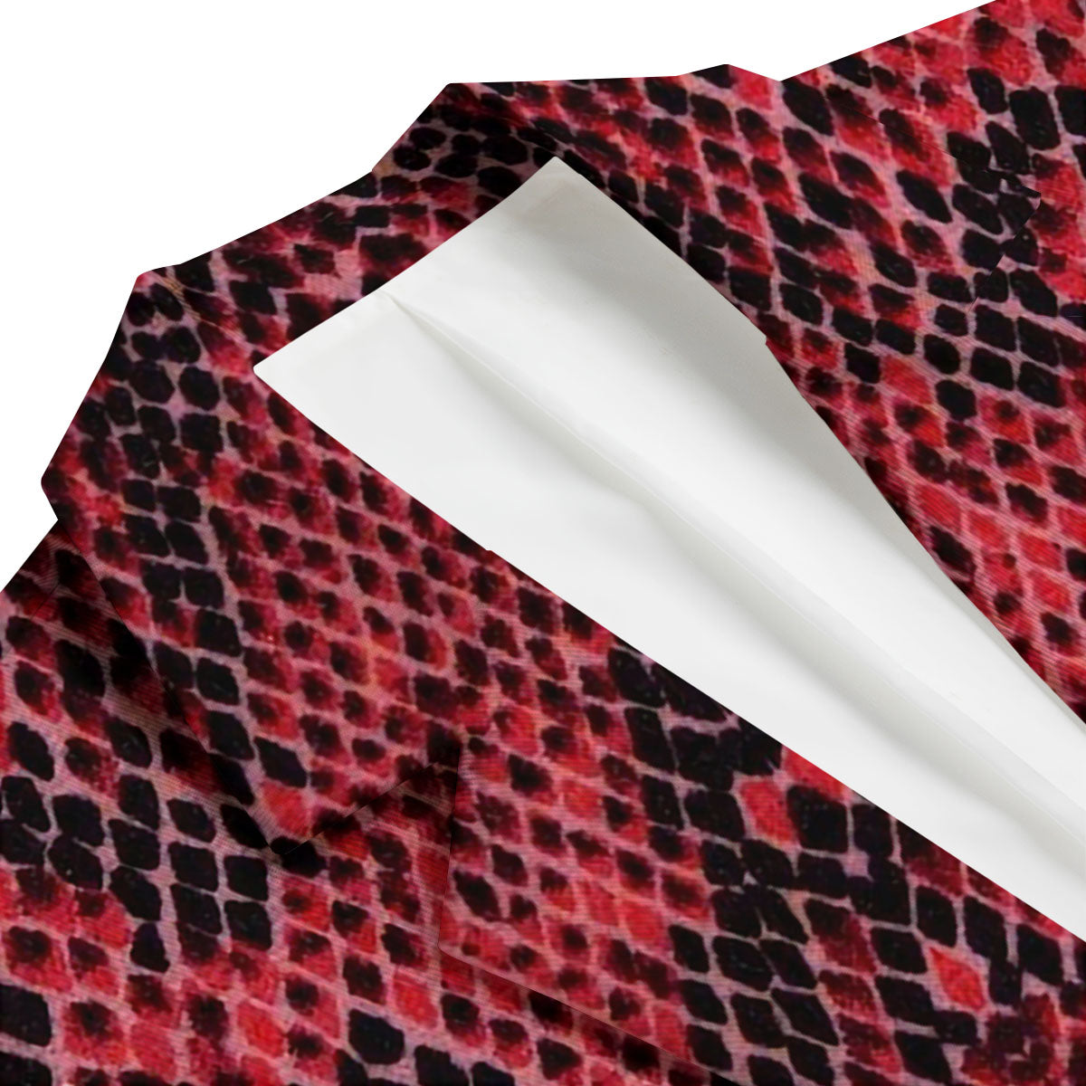 Snakeskin Python Red Print Men's Blazer-grizzshop