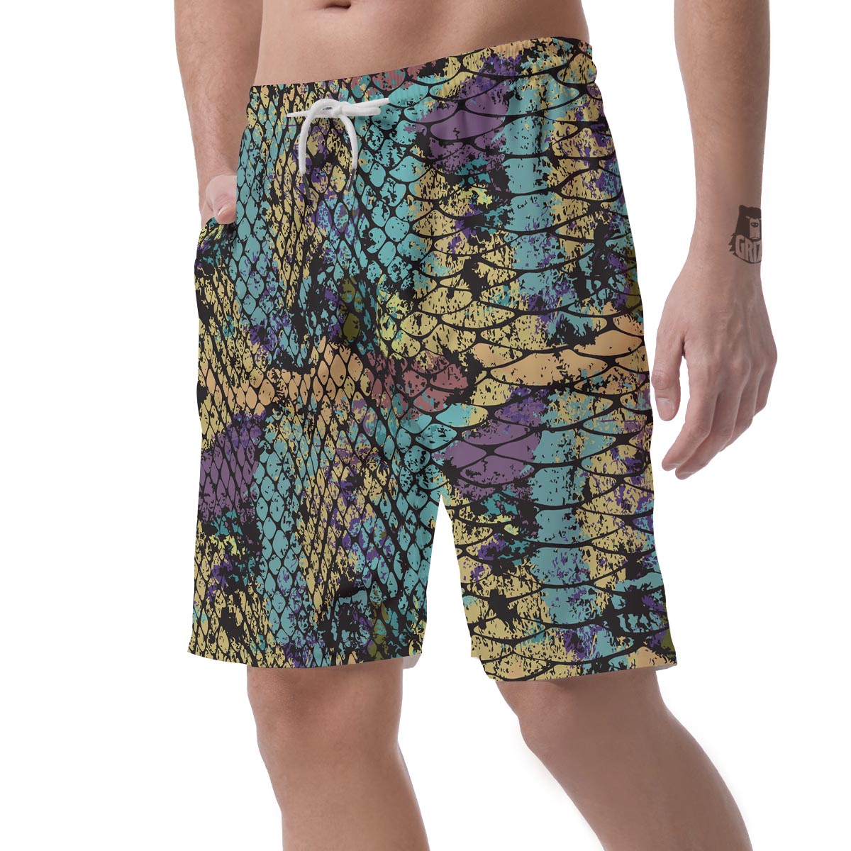Snakeskin Reptile Men's Shorts-grizzshop