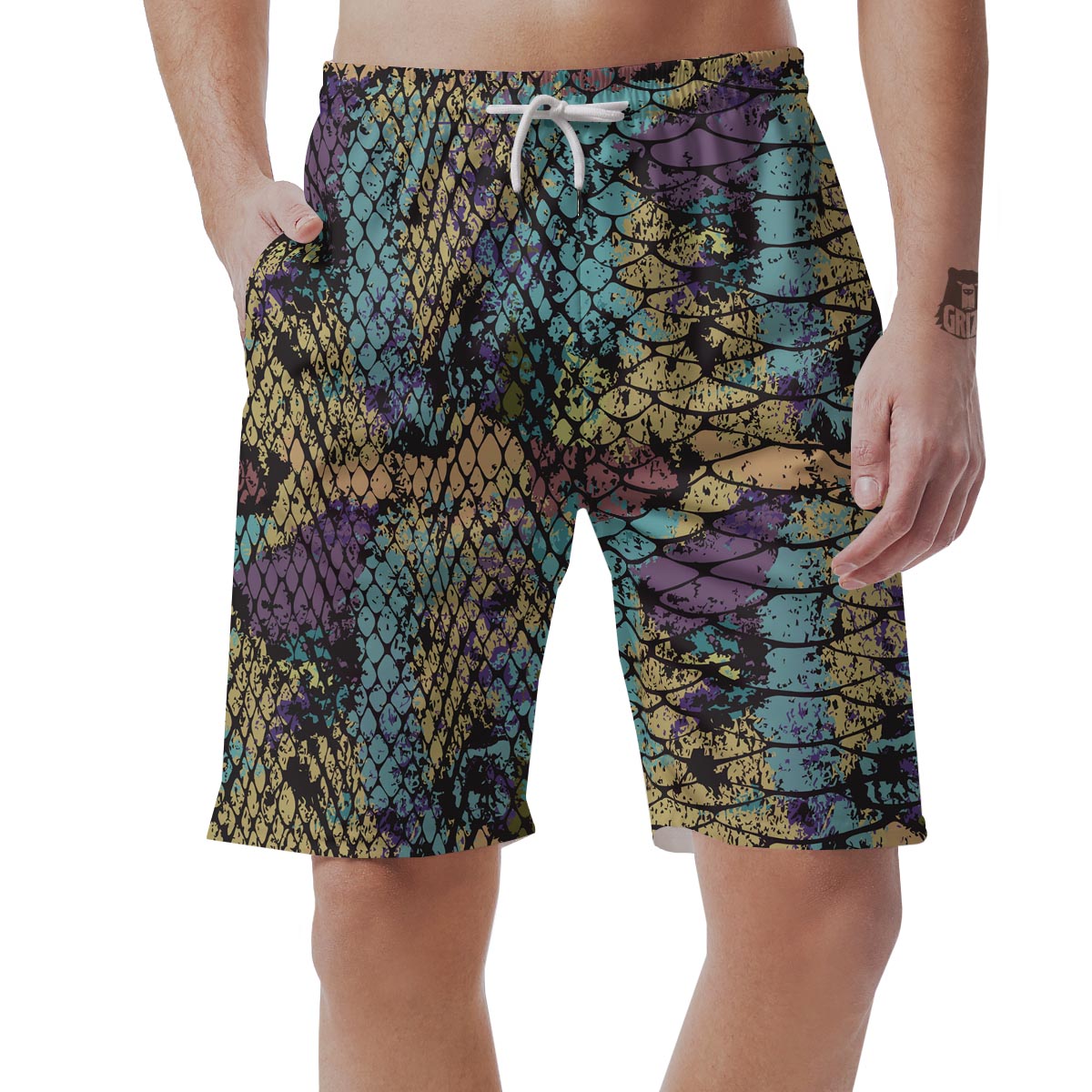 Snakeskin Reptile Men's Shorts-grizzshop