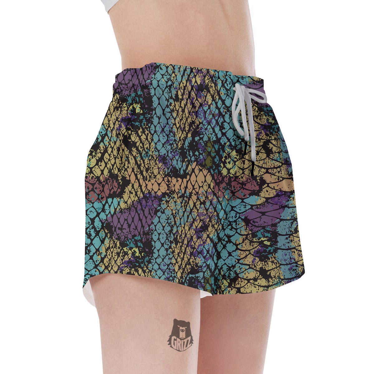 Snakeskin Reptile Women's Shorts-grizzshop