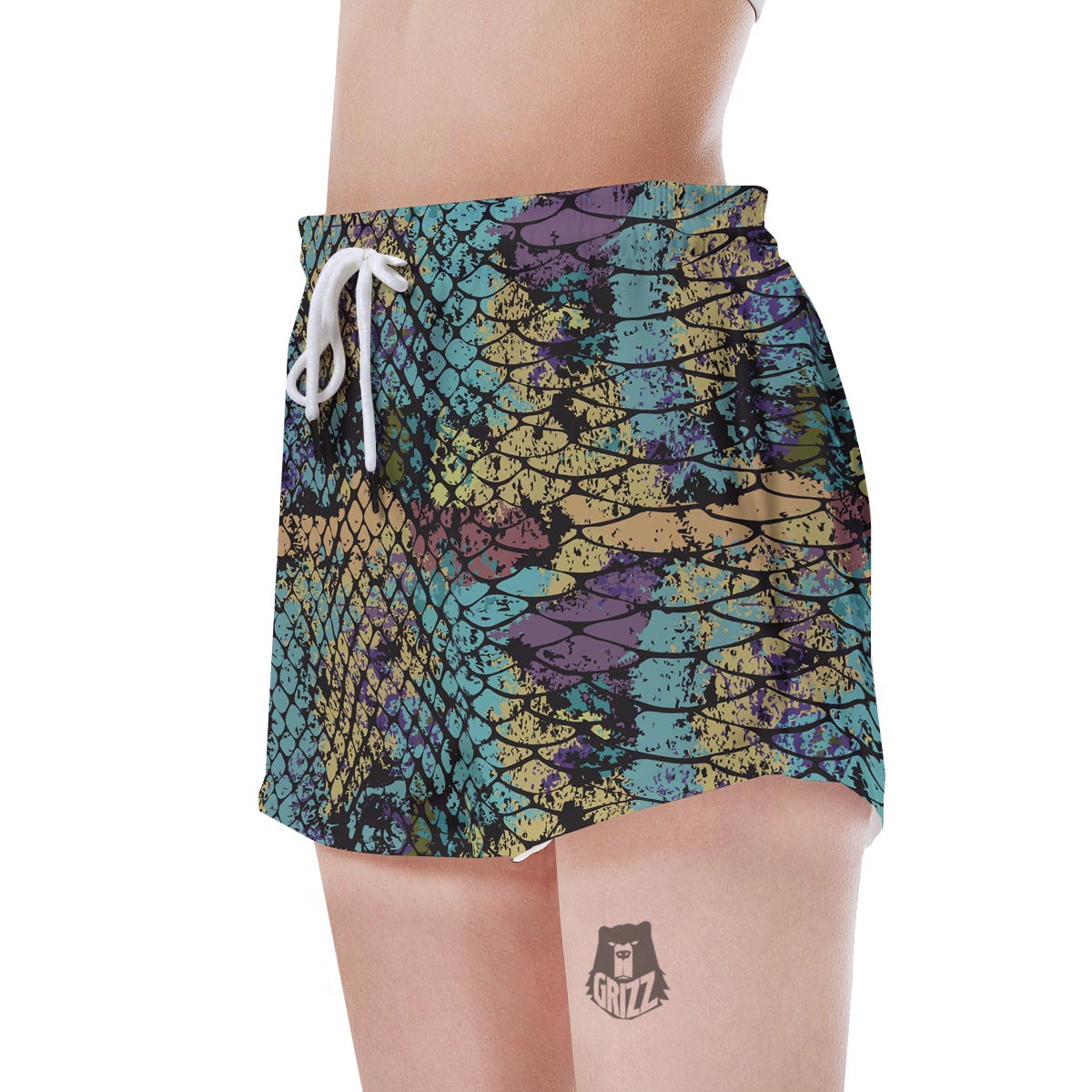Snakeskin Reptile Women's Shorts-grizzshop