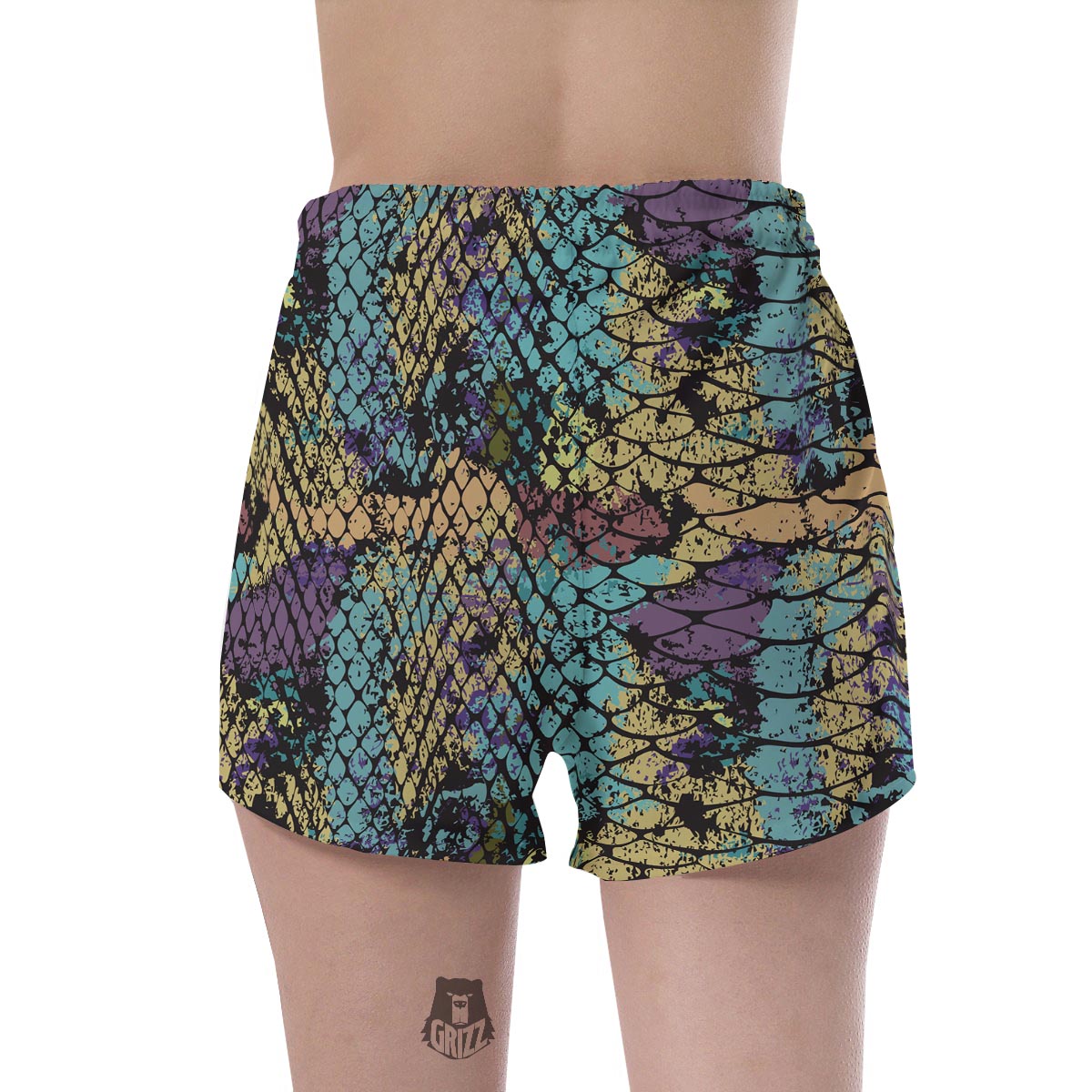 Snakeskin Reptile Women's Shorts-grizzshop