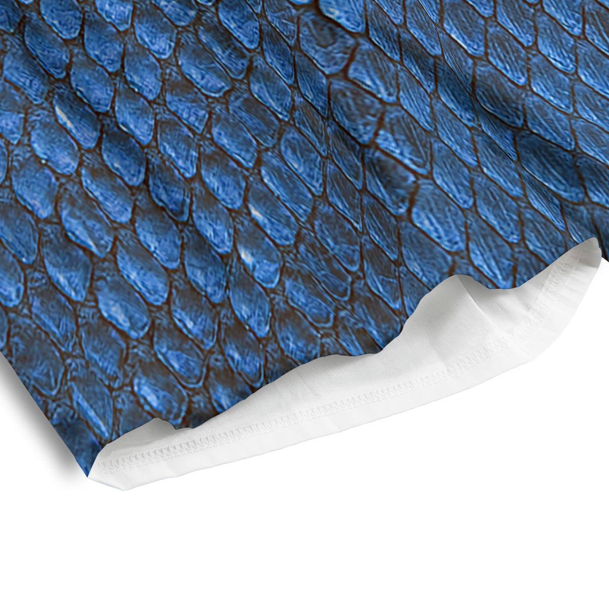 Snakeskin Steel Blue Print Men's Athletic Shorts