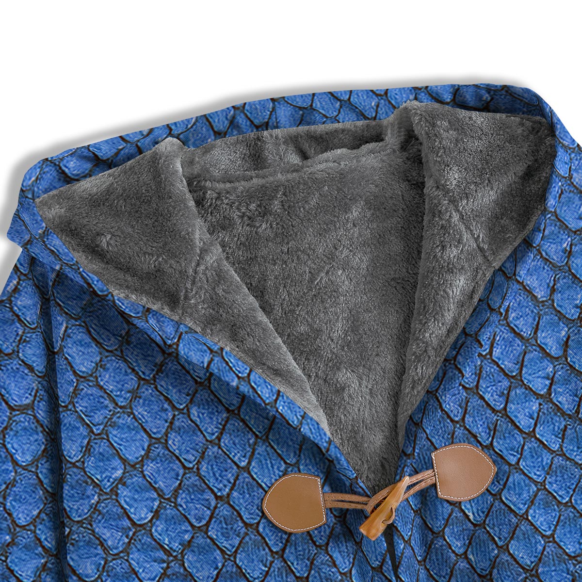 Snakeskin Steel Blue Print Men's Windbreaker Jacket-grizzshop