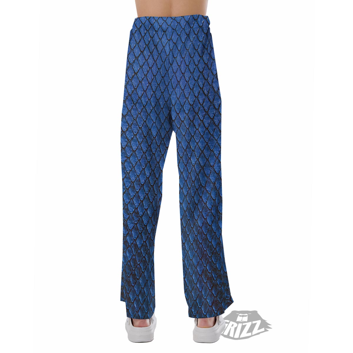 Snakeskin Steel Blue Print Pajama Pants-grizzshop