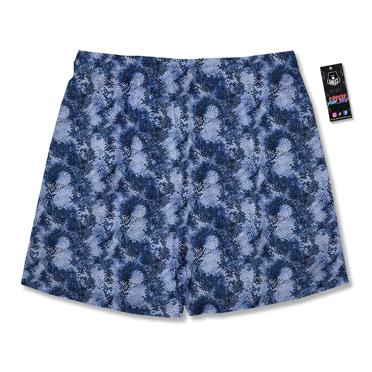 Snakeskin Watercolor Print Pattern Men's Running Shorts-grizzshop