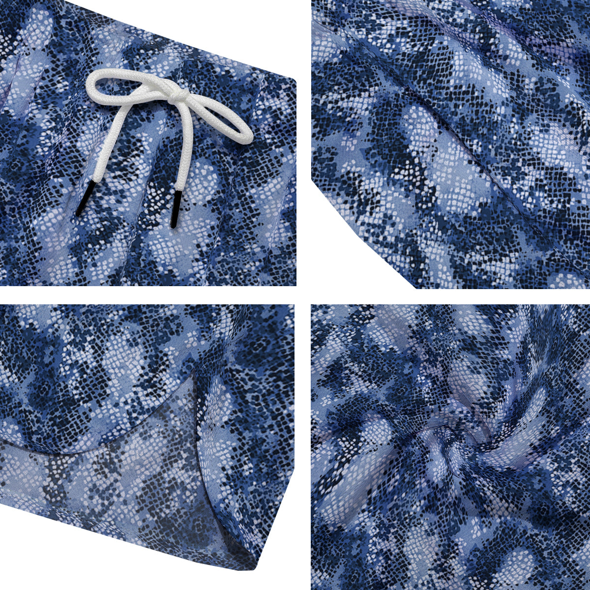 Snakeskin Watercolor Print Pattern Men's Running Shorts-grizzshop