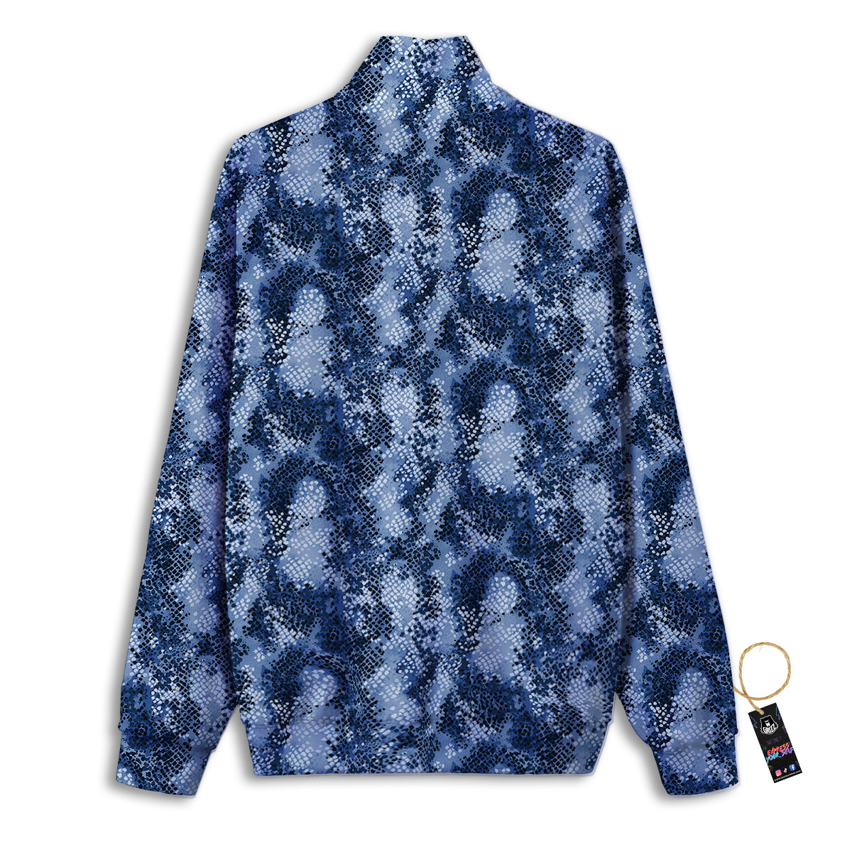 Snakeskin Watercolor Print Pattern Track Jacket-grizzshop