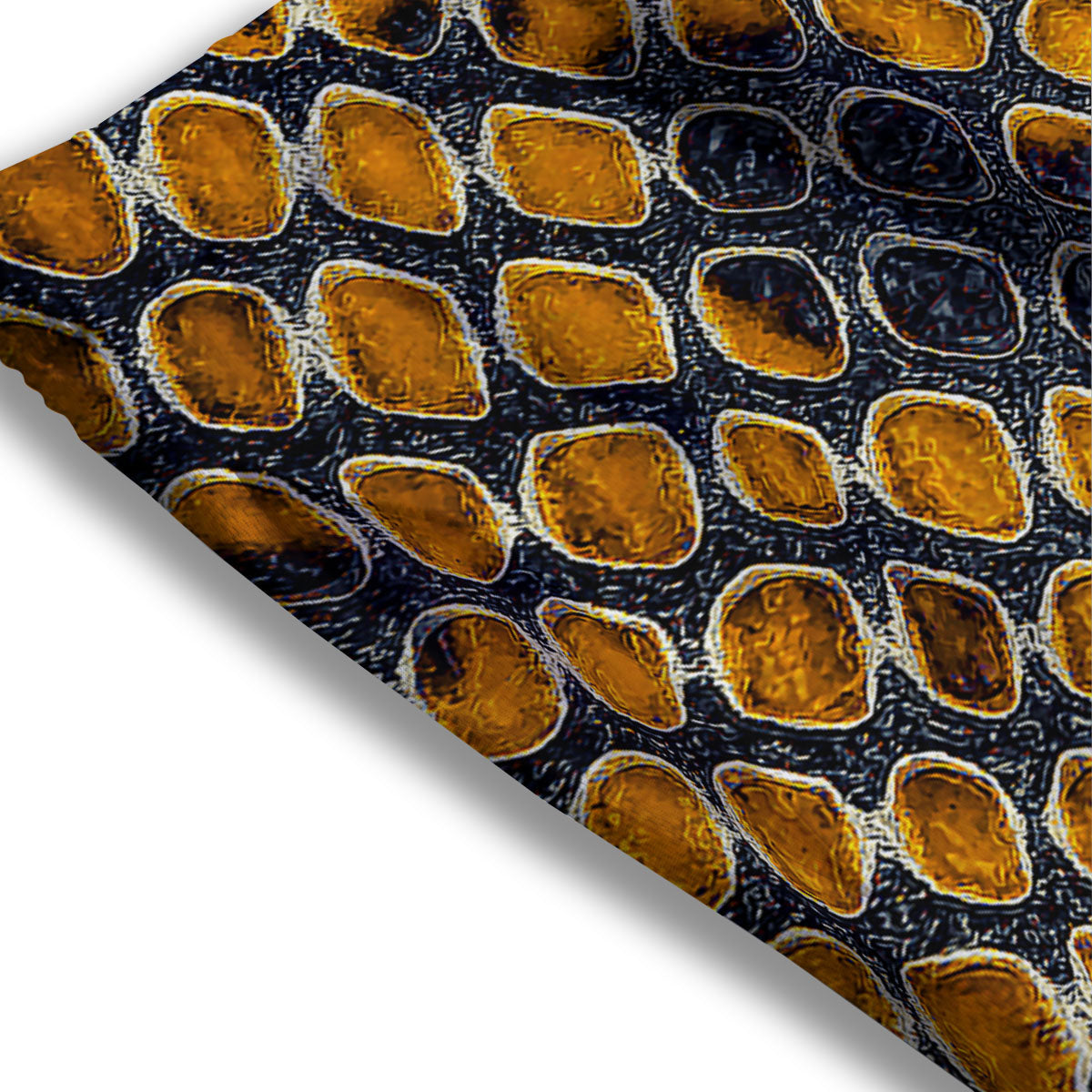 Snakeskin Yellow And Black Print Mesh Shorts