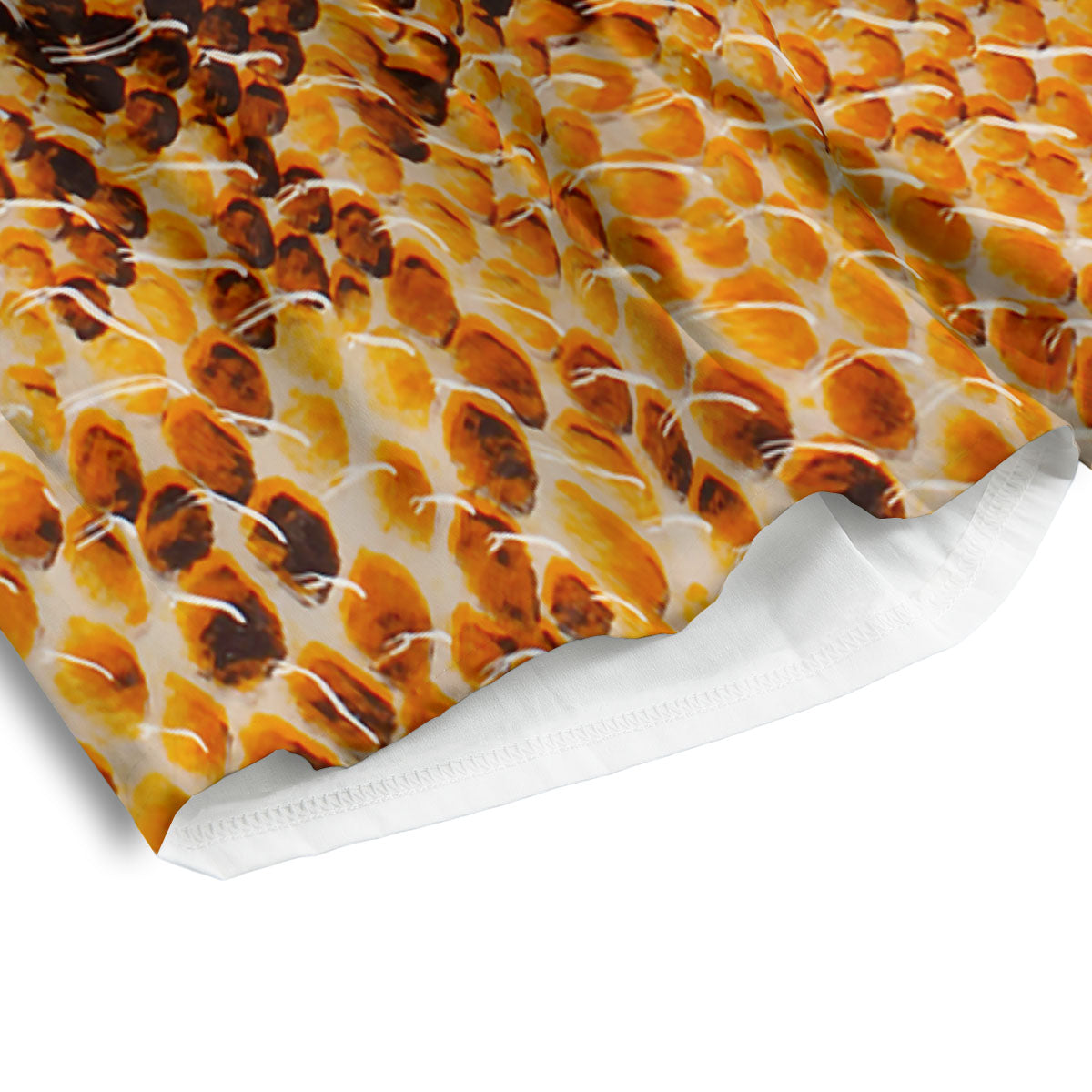 Snakeskin Yellow And Brown Print Men's Athletic Shorts