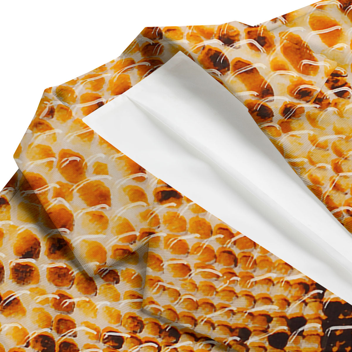 Snakeskin Yellow And Brown Print Men's Blazer-grizzshop