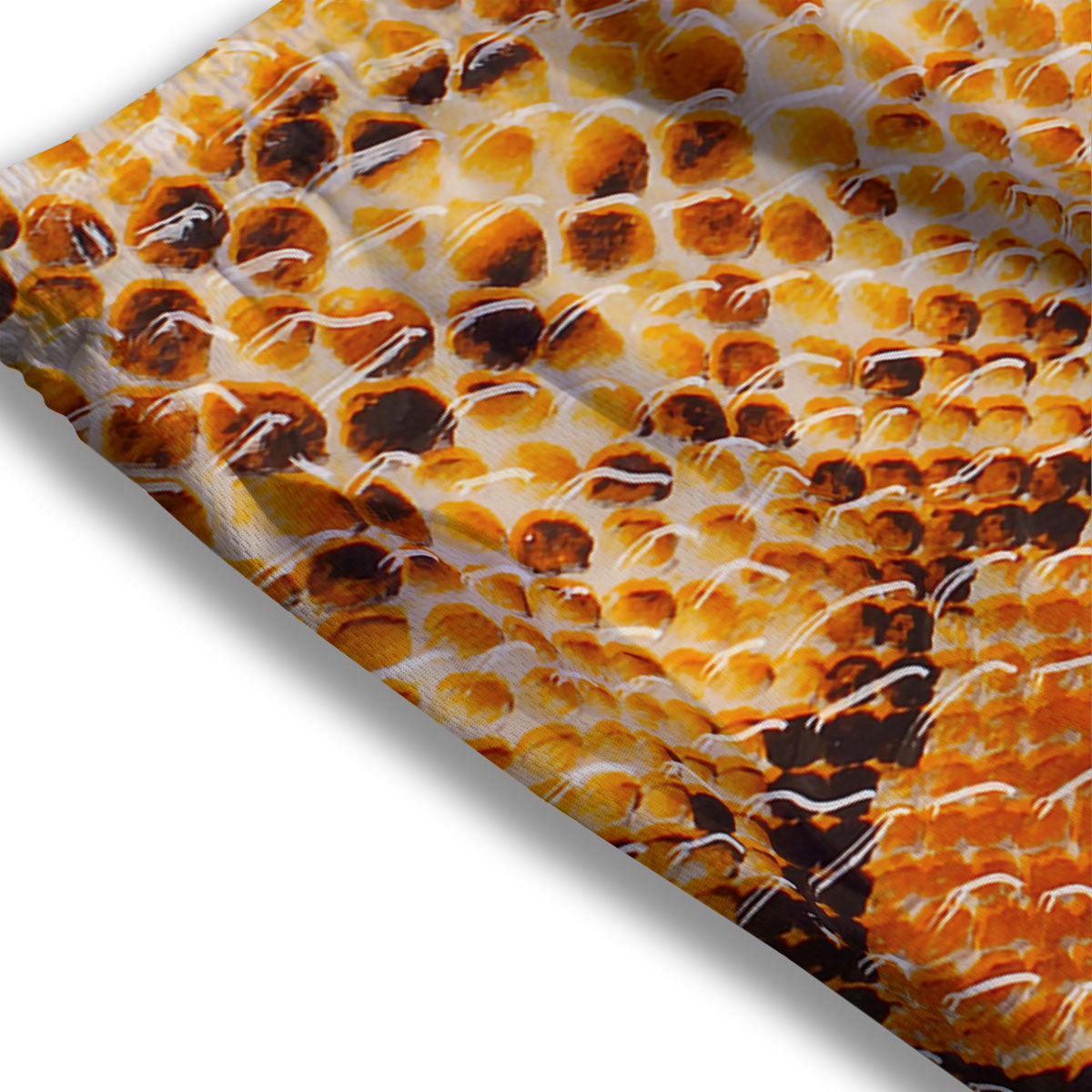 Snakeskin Yellow And Brown Print Mesh Shorts
