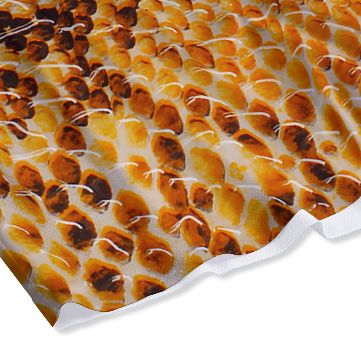 Snakeskin Yellow And Brown Print Mesh Shorts