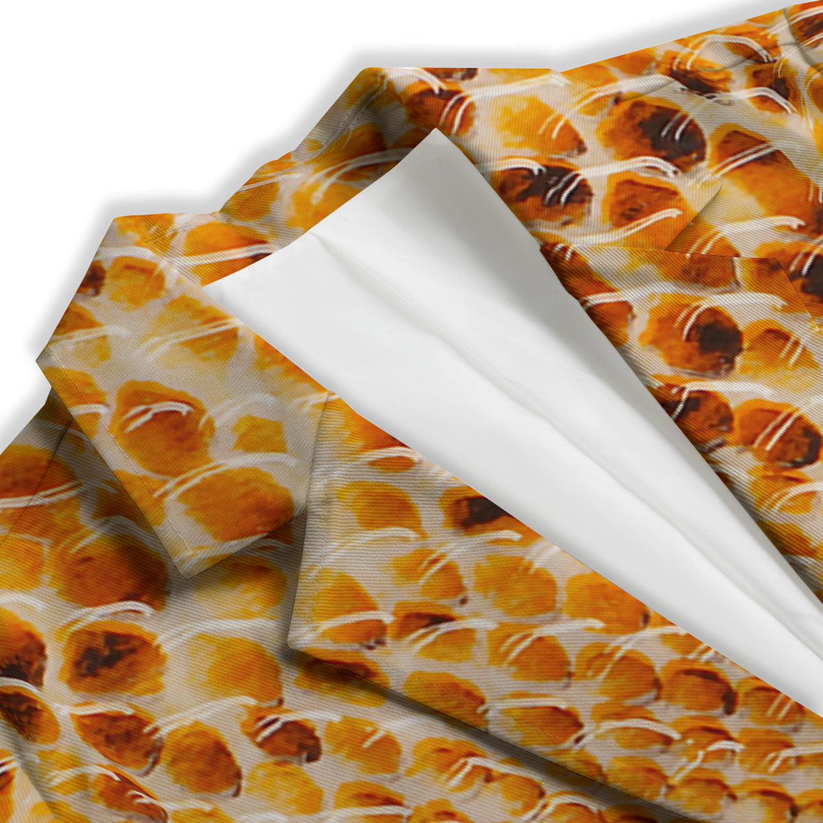 Snakeskin Yellow And Brown Print Women's Blazer-grizzshop