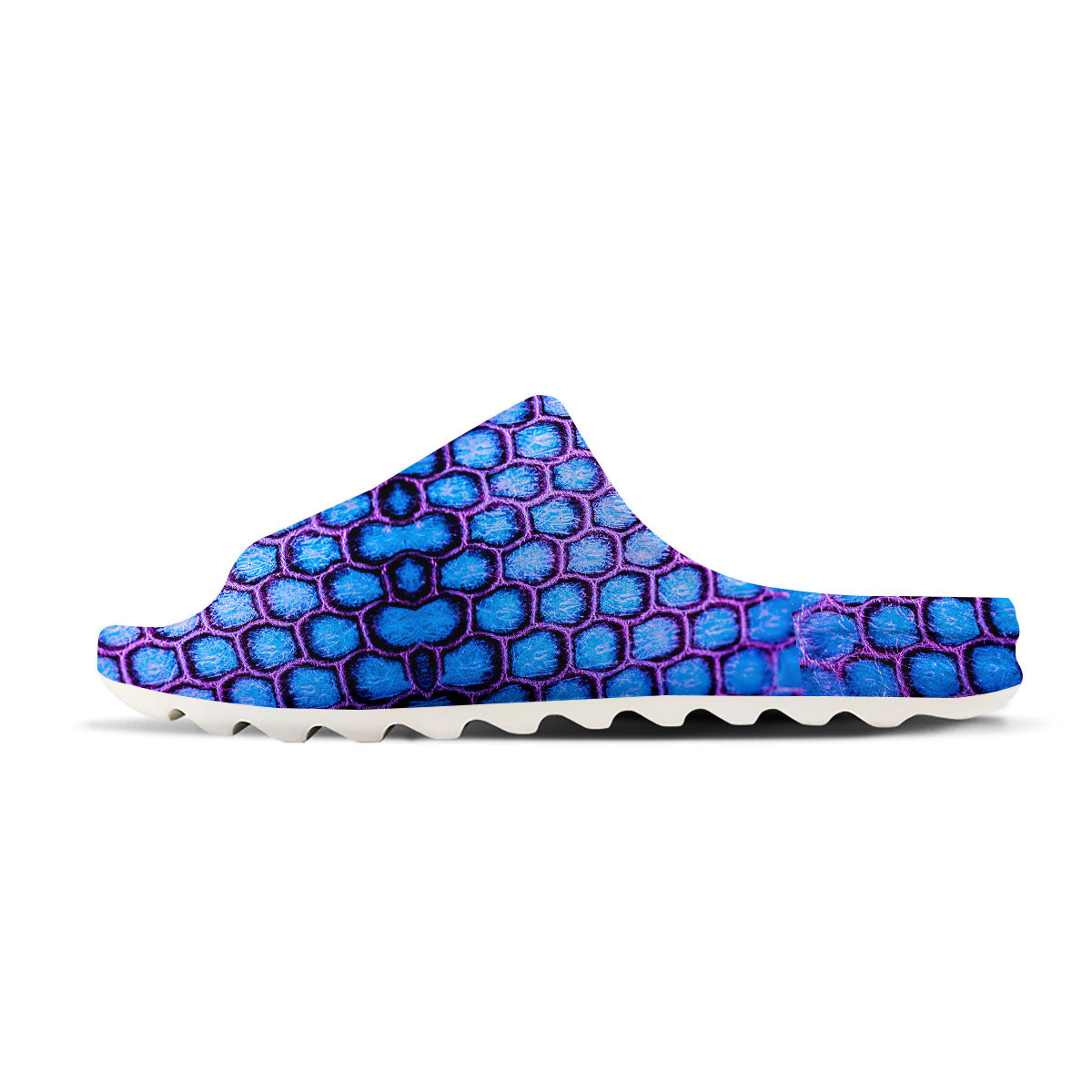 Snakeskin Blue And Purple Print Pattern Sandals-grizzshop