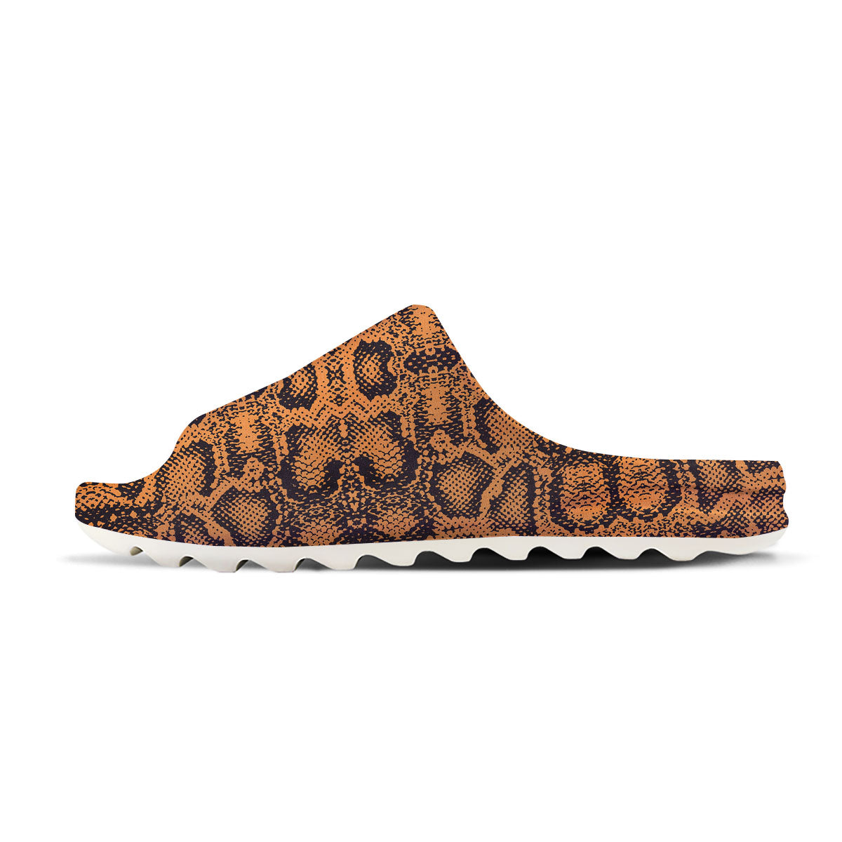 Snakeskin Orange Print Pattern Sandals-grizzshop