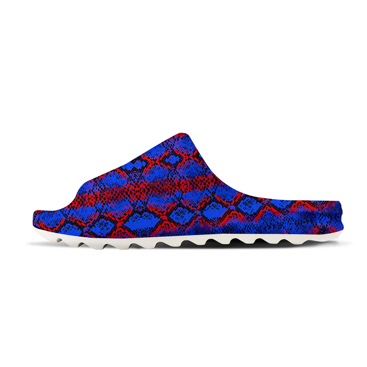 Snakeskin Red And Blue Print Sandals-grizzshop